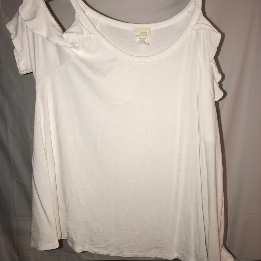 White Cold Shoulder Blouse